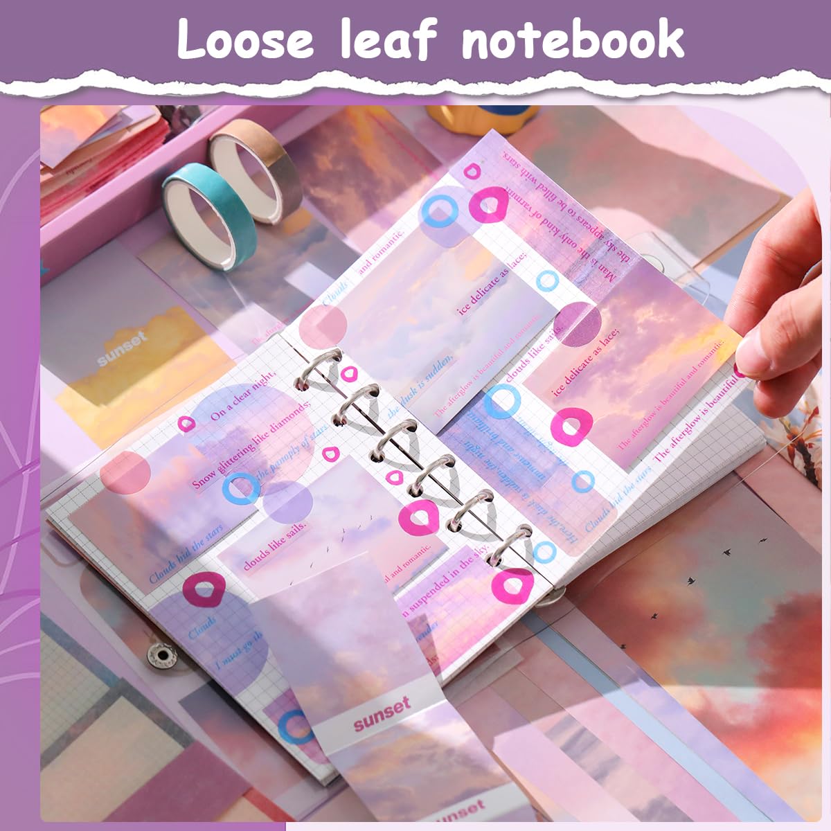 HASTHIP 150Pcs Journal Kit, Journaling Kit Journal Stickers Journal Supplies, Scrapbook Stickers Pack For Art Journaling Bullet Junk Journal Planners,Diy Decoration Paper Craft Kits(Sunset Glow),Pink HASTHIP 150Pcs Journal Kit, Journaling Kit Journal Stickers Journal Supplies, Scrapbook Stickers Pack For Art Journaling Bullet Junk Journal Planners,Diy Decoration Paper Craft Kits(Sunset Glow),Pink